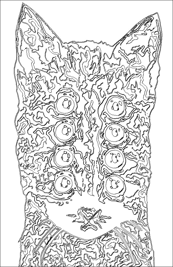Mirrored tracing outline